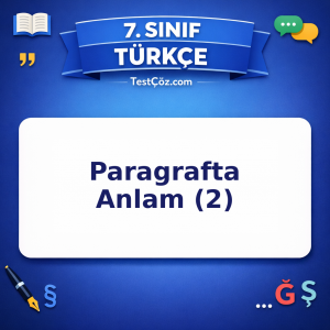 7. Sınıf Türkçe Paragrafta Anlam (2) Testi - testçöz.com