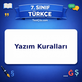 7. Sınıf Türkçe Yazım Kuralları Testi - testçöz.com