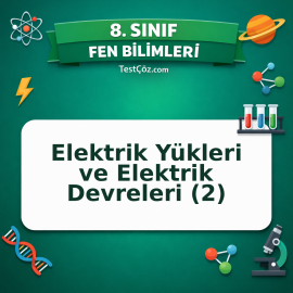 8. Sınıf Fen Bilimleri Elektrik Yükleri ve Elektrik Devreleri (2) Testi - testçöz.com