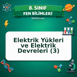 8. Sınıf Fen Bilimleri Elektrik Yükleri ve Elektrik Devreleri (3) Testi - testçöz.com