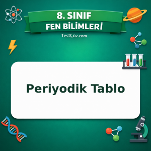 8. Sınıf Fen Bilimleri Periyodik Tablo Testi - testçöz.com