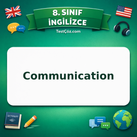 8. Sınıf İngilizce Communication Testi - testçöz.com