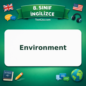 8. Sınıf İngilizce Environment Testi - testçöz.com
