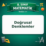 8. Sınıf Matematik Doğrusal Denklemler Testi - testçöz.com