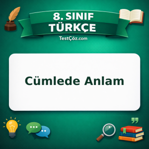 8. Sınıf Türkçe Cümlede Anlam Testi - testçöz.com