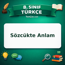 8. Sınıf Türkçe Sözcükte Anlam Testi - testçöz.com