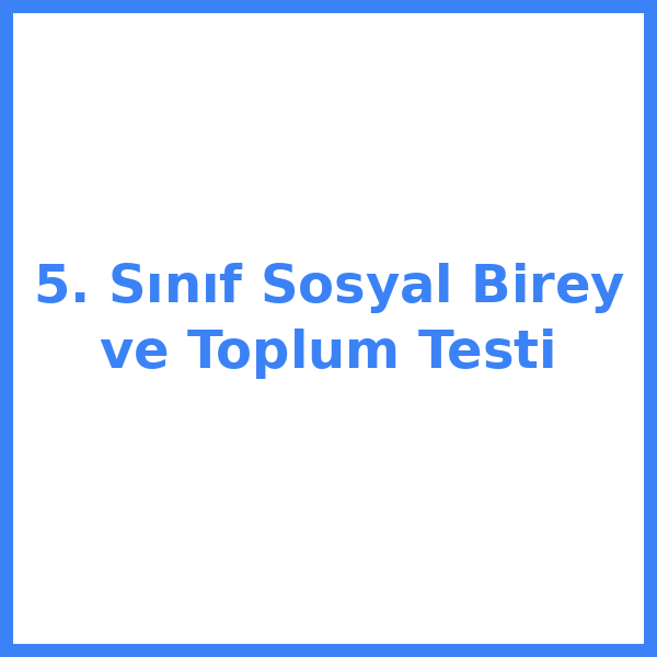 Test sorusu 5. sınıf Sosyal Bilgileryal 31