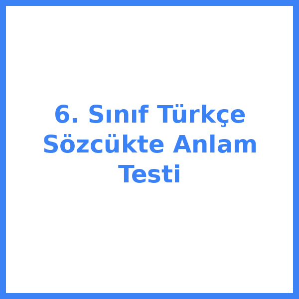 6. sınıf Türkçekce 1