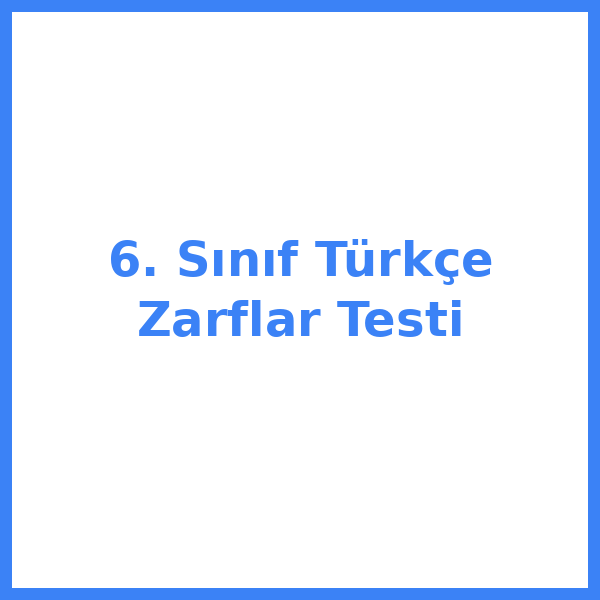 6. sınıf Türkçekce 6