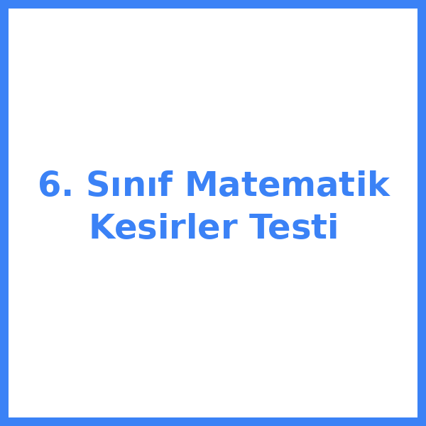 6. sınıf MatematikeMatematikik 13