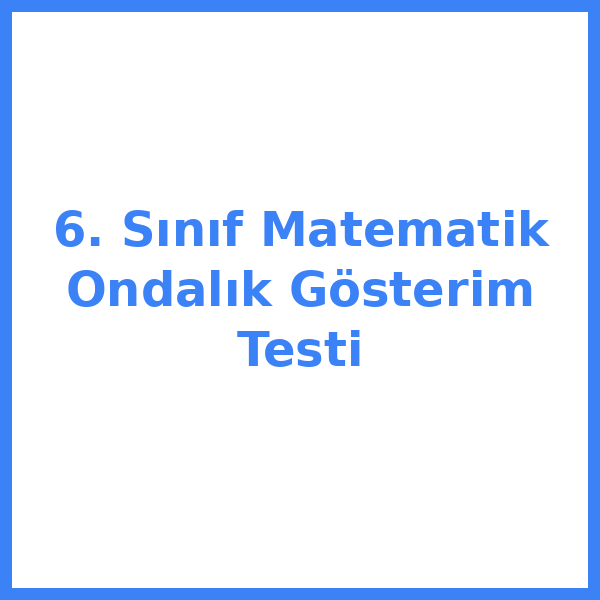 6. sınıf MatematikeMatematikik 14