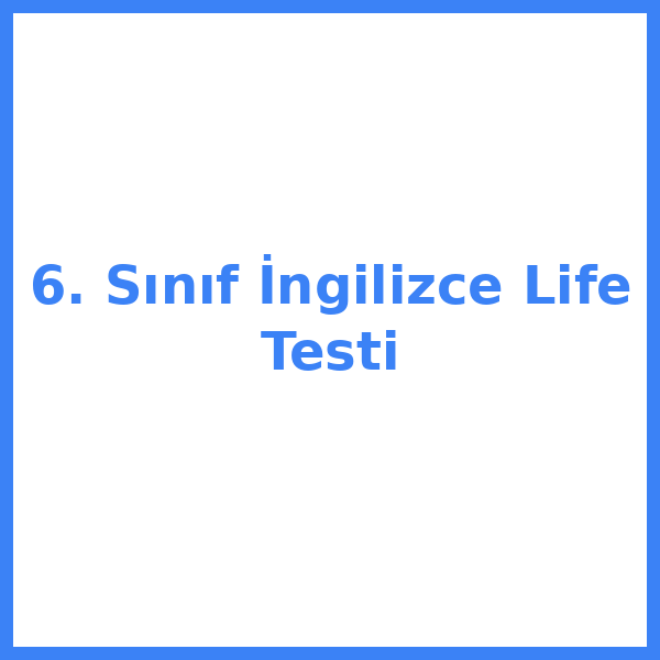 6. sınıf İngilizceilizce 30