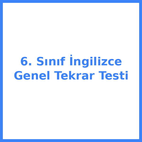 6. sınıf İngilizceilizce 39