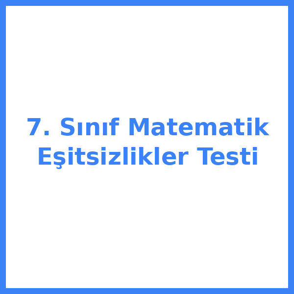 7. sınıf MatematikeMatematikik 16