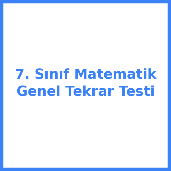 7. sınıf MatematikeMatematikik 20